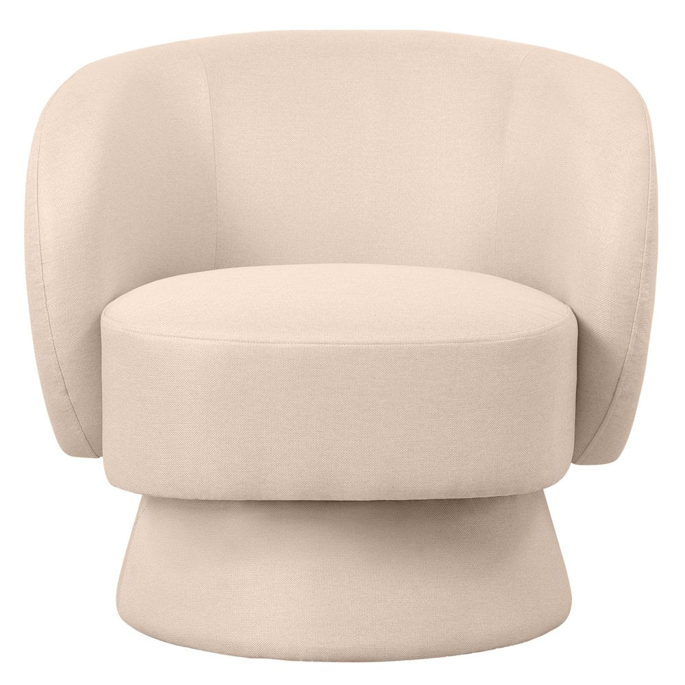 Raze Collection Modern Accent Chair in Oatmean Linen