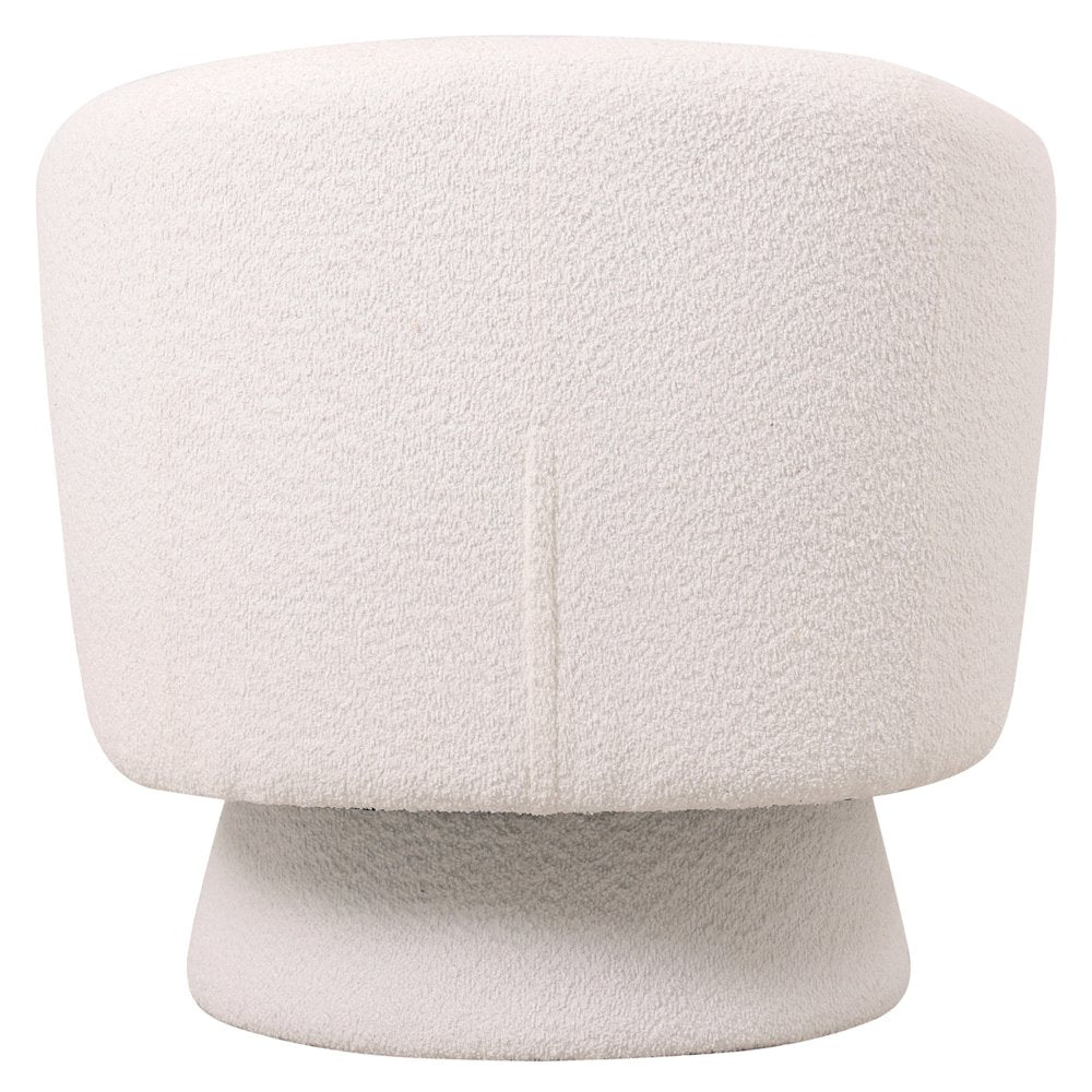 Raze Collection Modern Accent Chair in White Boucle