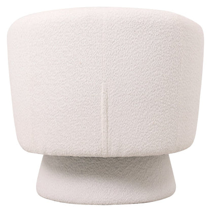 Raze Collection Modern Accent Chair in White Boucle
