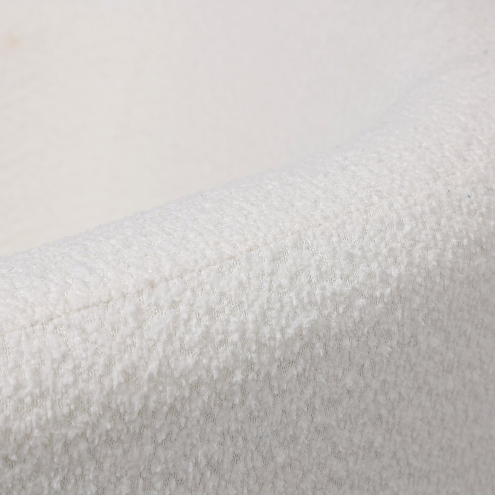 Raze Collection Modern Accent Chair in White Boucle