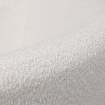 Raze Collection Modern Accent Chair in White Boucle