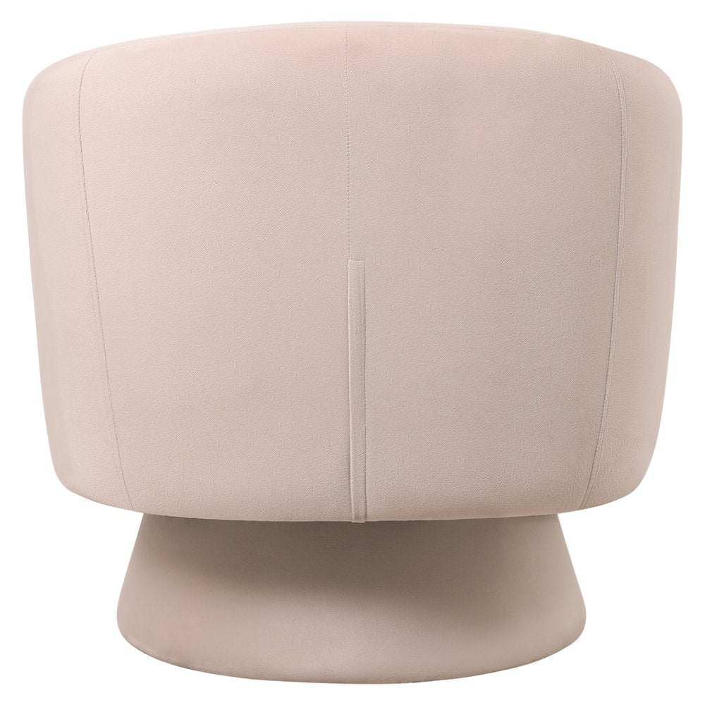 Raze Collection Modern Accent Chair in Beige Velvet