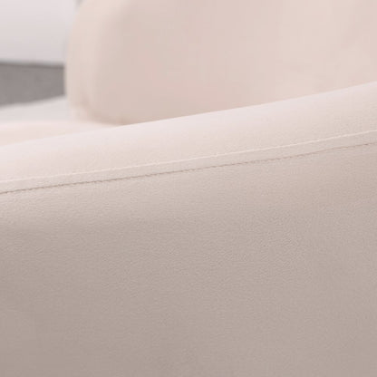 Raze Collection Modern Accent Chair in Beige Velvet