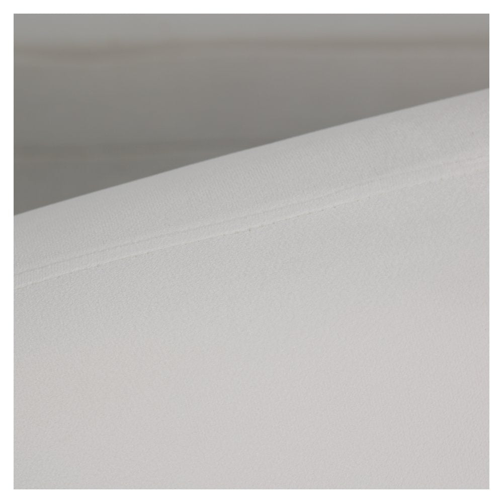 Zuno Collection Modern Single Seater Sofa in White Velvet