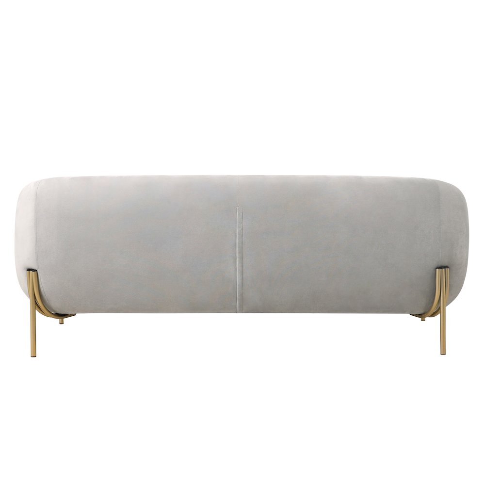 Zuno Three-Seater Sofa Upholstered in Velvet Wide Couch