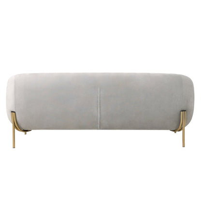 Zuno Three-Seater Sofa Upholstered in Velvet Wide Couch