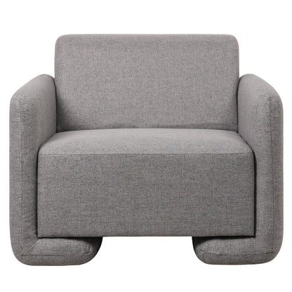 Nyta Collection Modern Accent Chair in Grey Linen