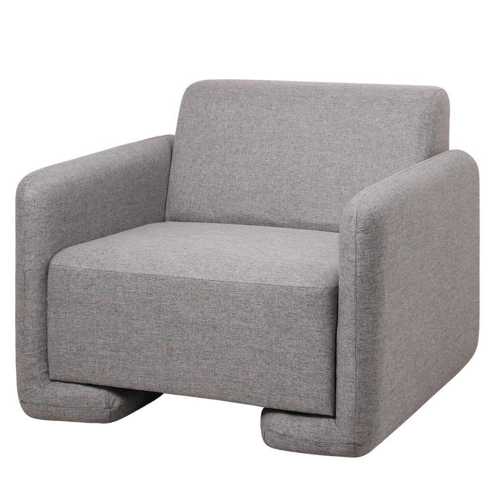 Nyta Collection Modern Accent Chair in Grey Linen