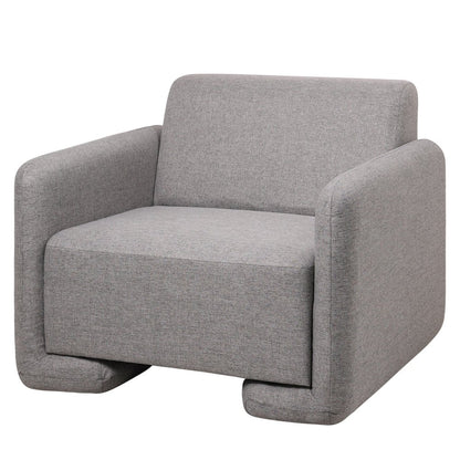 Nyta Collection Modern Accent Chair in Grey Linen