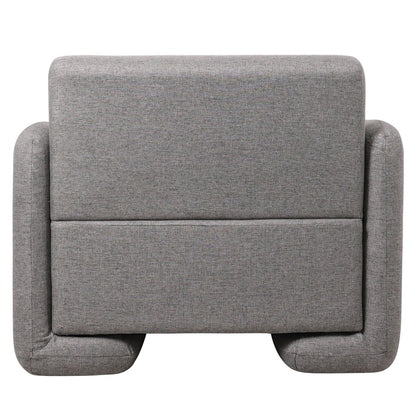 Nyta Collection Modern Accent Chair in Grey Linen