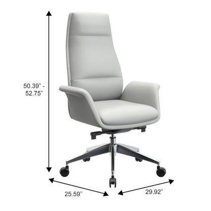 Summit Series Tall Office Chair In White Leather