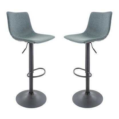 Tilbury Modern Adjustable Bar Stool in Peacock Blue
