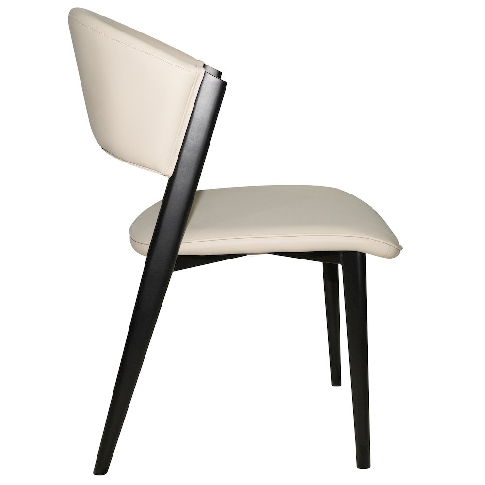 Aspen Collection Modern Dining Chair Black Frame in Light Grey