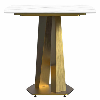 7-Piece Dining Set with Rectangular Sintered Stone Dining Table