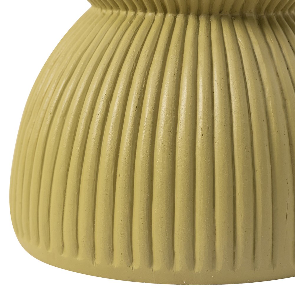Modern Side End Table Spire Series In Olive Yellow