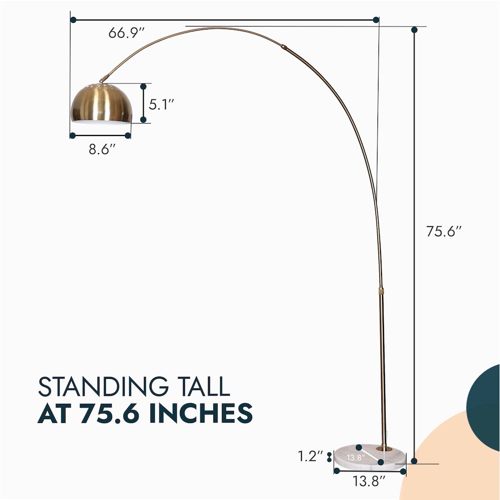 Arco Mid-Century Modern Arched Floor Lamp