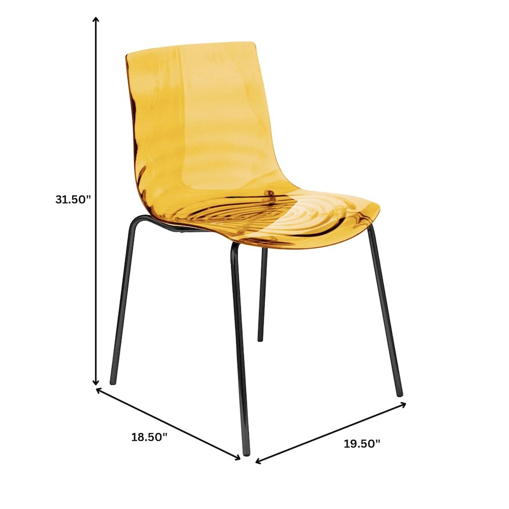 Astor Water Ripple Design Dining Chair