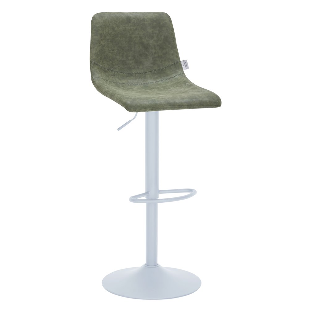 Tilbury - Bar stool - White Base-Olive Green