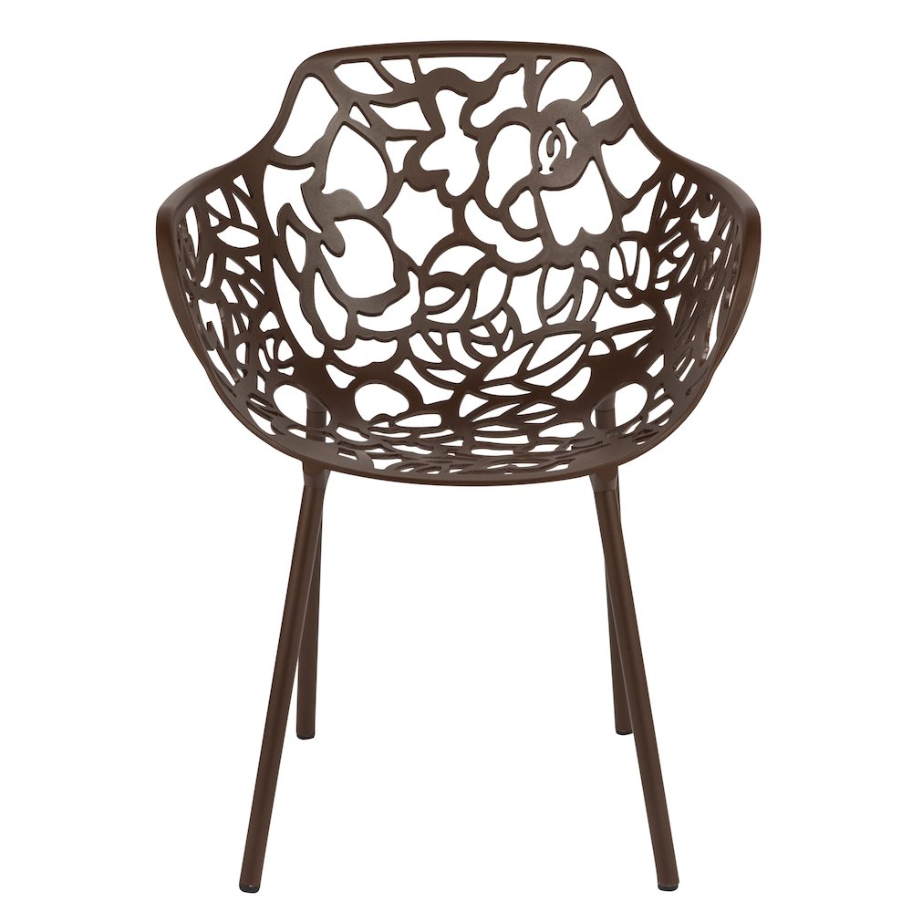 Modern Devon Aluminum Armchair, Set of 2