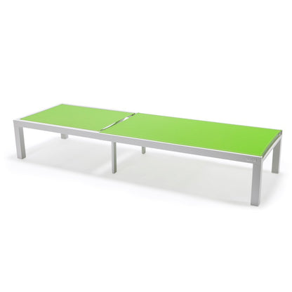 Marlin Patio Chaise Lounge Chair With White Aluminum Frame