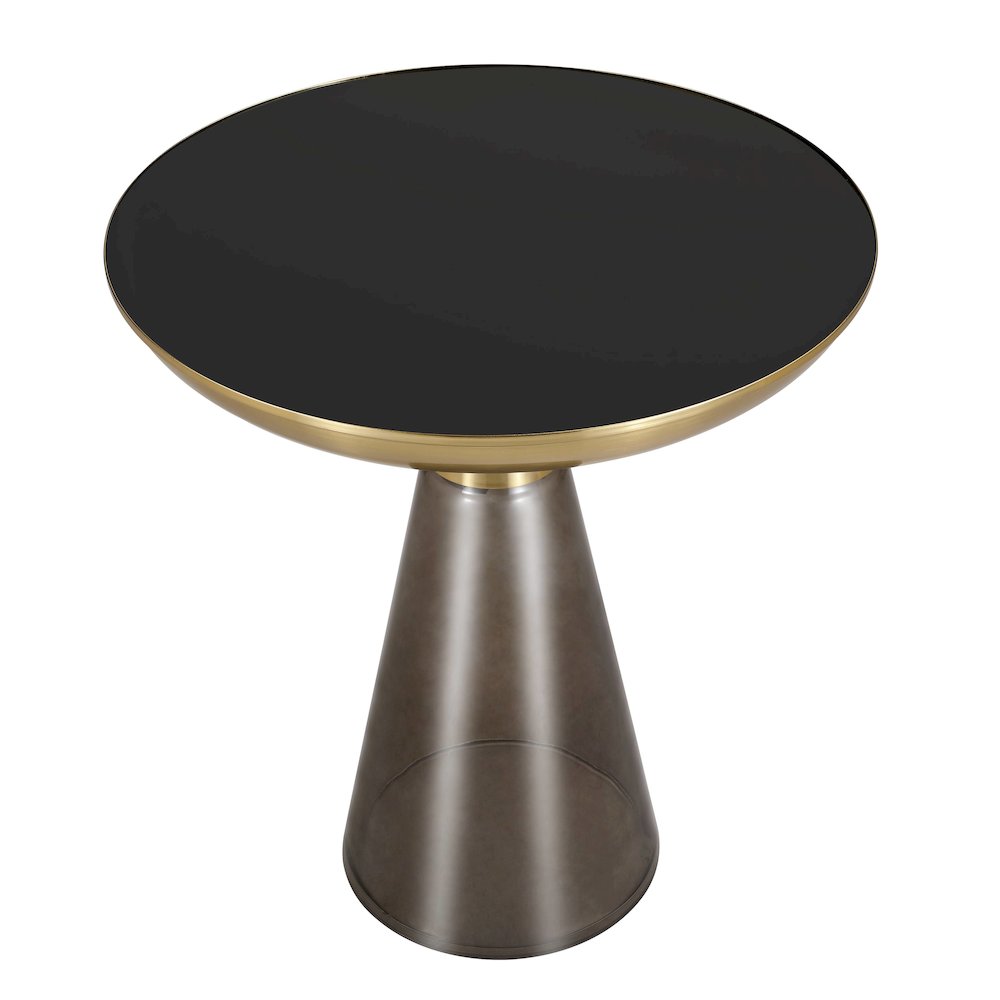 Hyalus Collection Glass Side table in Smoke