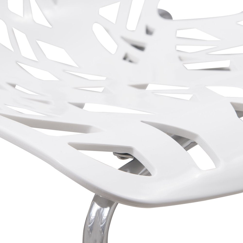 Modern Asbury Dining Chair w/ Chromed Legs, Set of 4
