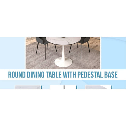 Bristol Mid-Century Modern Round Dining Table