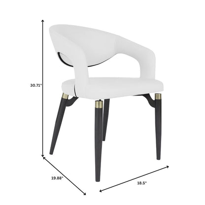 Entice Collection Modern Dining Chair Set of 4 in White