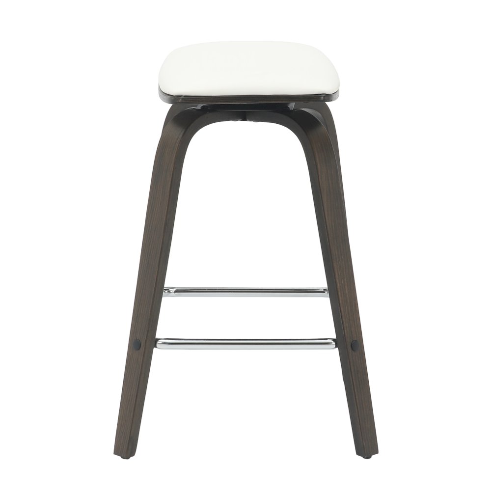 Wooden Counter Stool in White