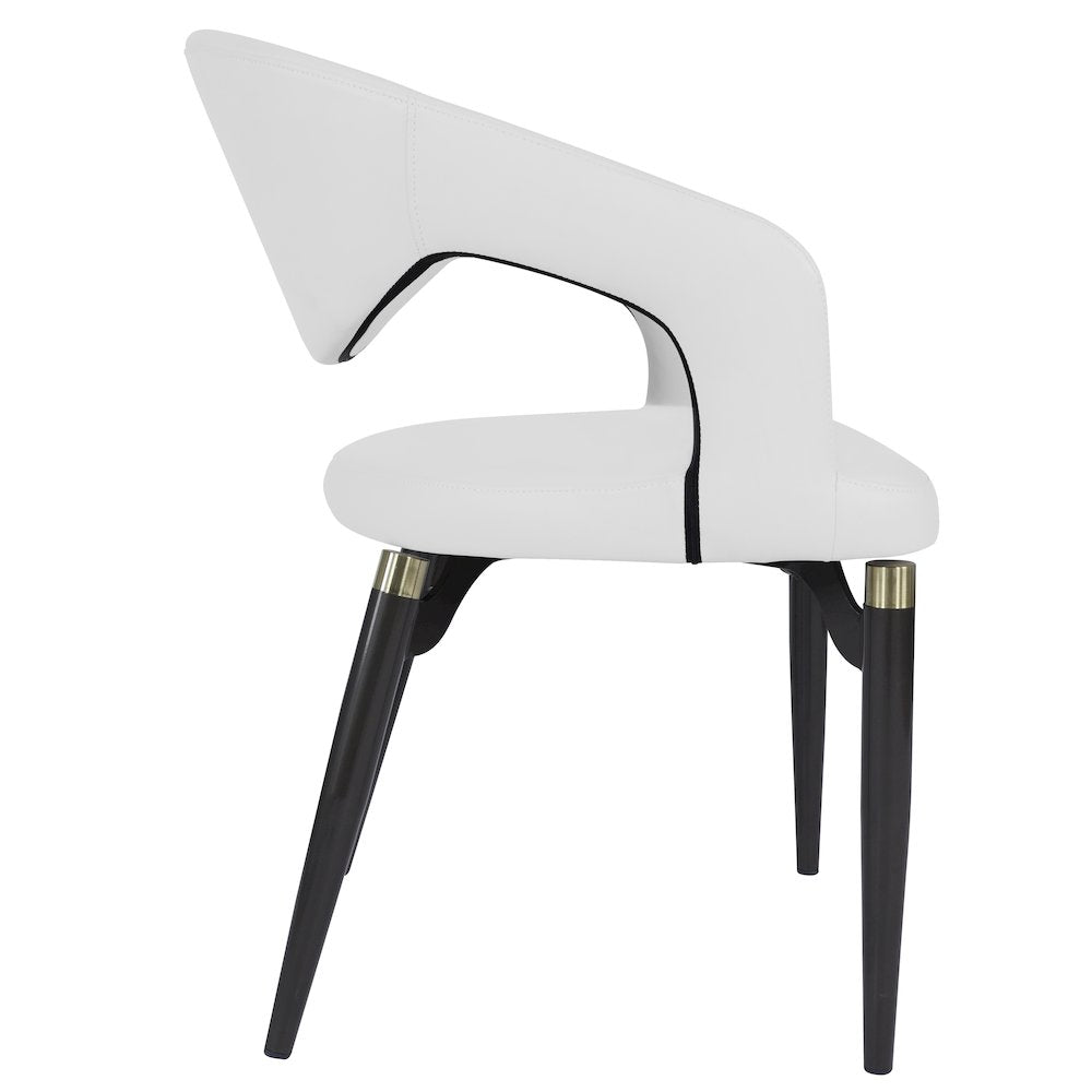 Entice Collection Modern Dining Chair in White