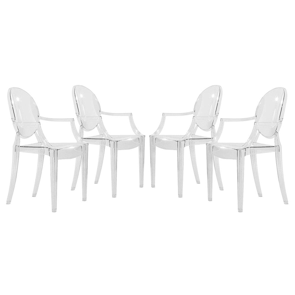 Carroll Modern Acrylic Dining Side Chair, Set of 4