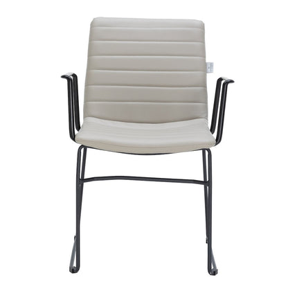 Zylar Series Office Guest Arm Chair in Tan Leather