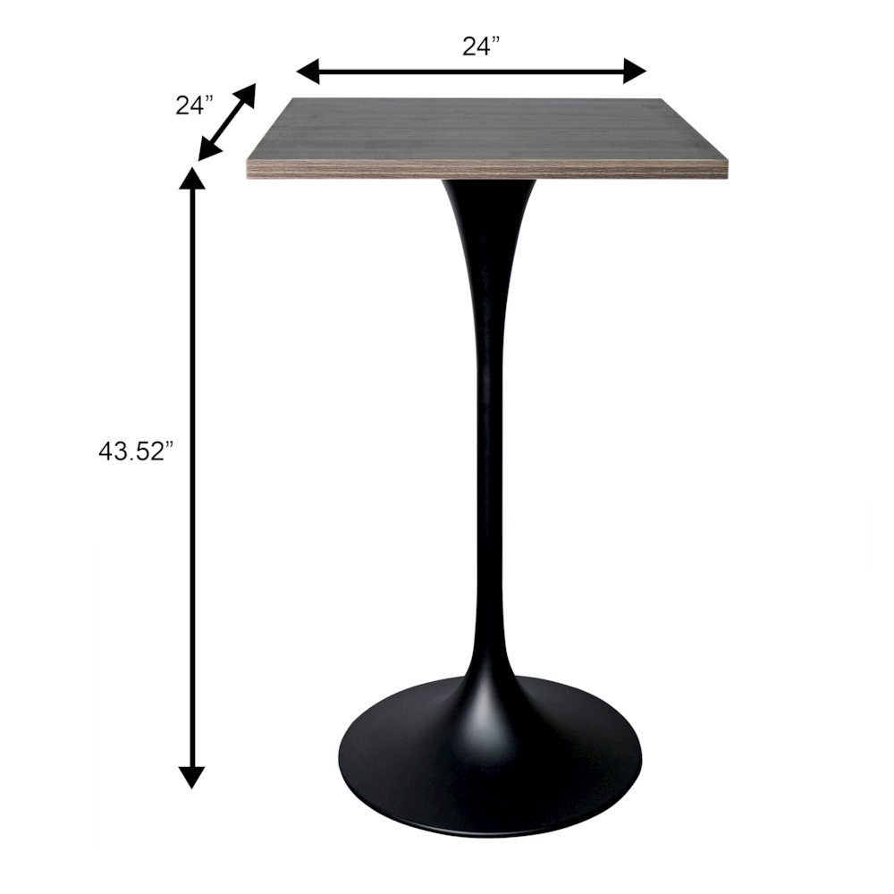 Verve Collection 24 Square Top Bar Height Table