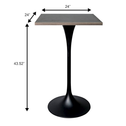 Verve Collection 24 Square Top Bar Height Table