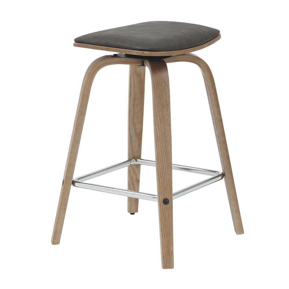 Wooden Counter Stool in Brown