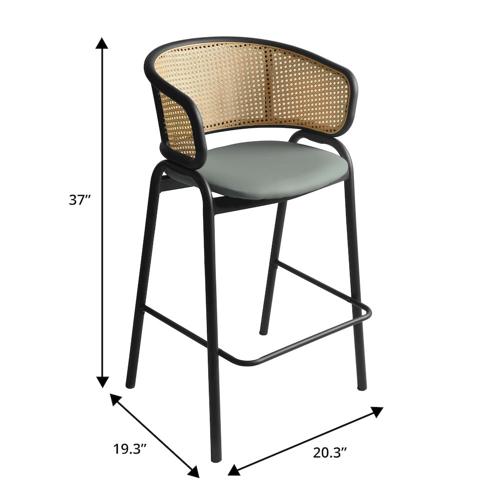 Ervilla Wicker Bar Stool Set of 2
