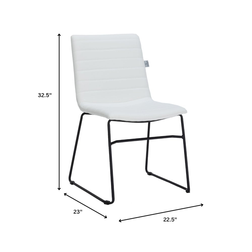 Zylar Series Office Guest Chair in White Leather