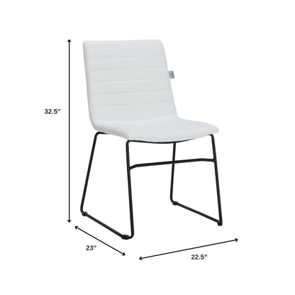 Zylar Series Office Guest Chair in White Leather