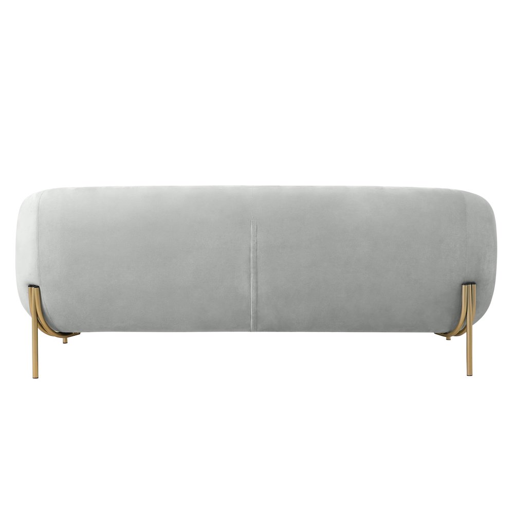 Zuno Three-Seater Sofa Upholstered in Velvet Wide Couch