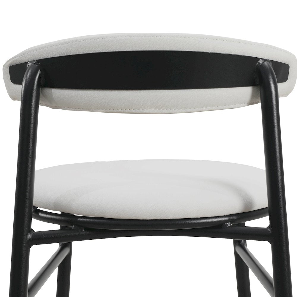 Lume Collection Modern Bar Stool in Grey Set of 2