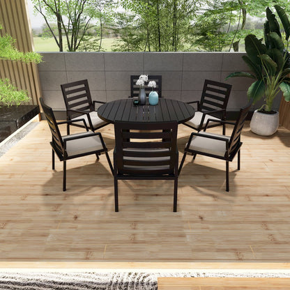 Chelsea 48″ Round Outdoor Aluminum Dining Table for Patio