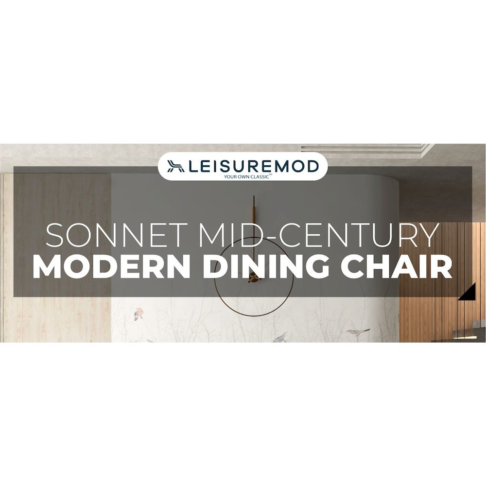 Sonnet Series Modern Dining Chair in Charcoal Fabric