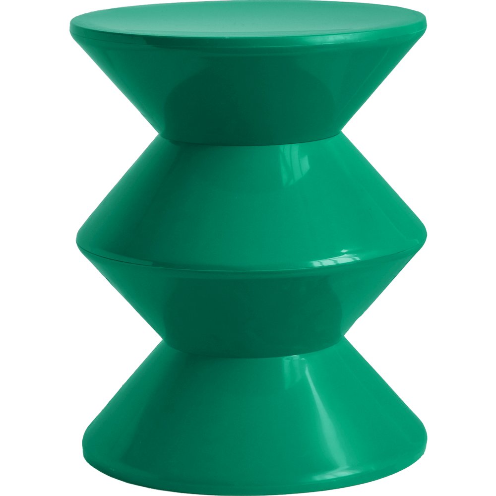 Aura Modern Plastic Side End Table, Indoor/Outdoor Use, Green