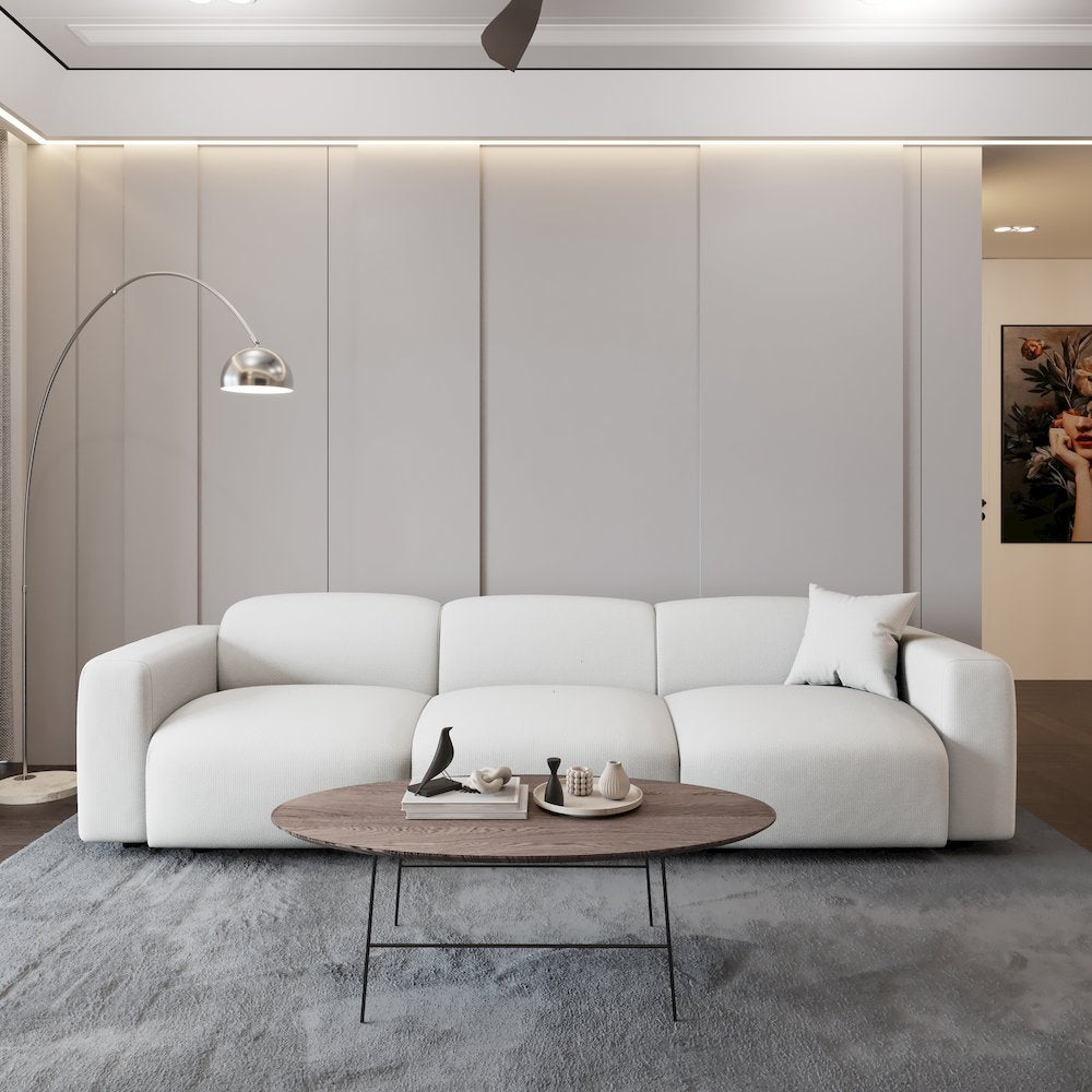 Whisper 6-Seater Conversation Set with Ottoman in Beige