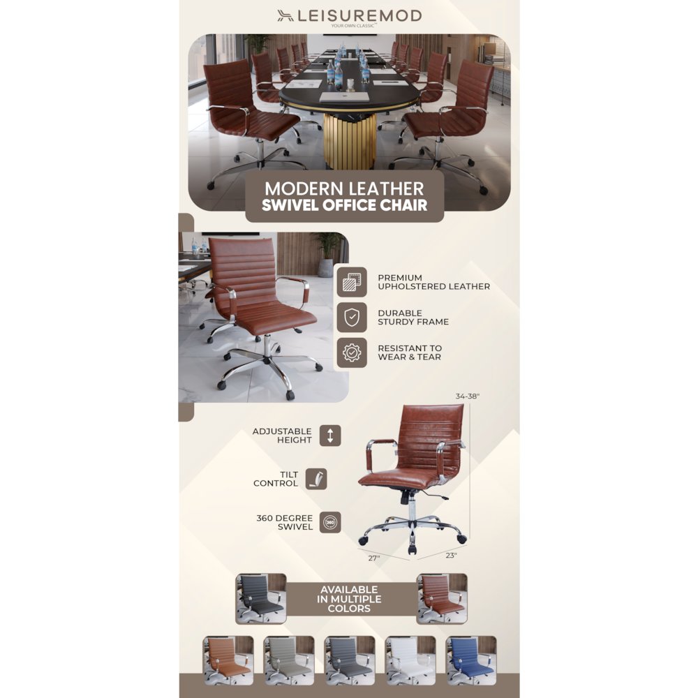 Harris Modern Adjustable Office Executive Swivel Chair Task Office Chair