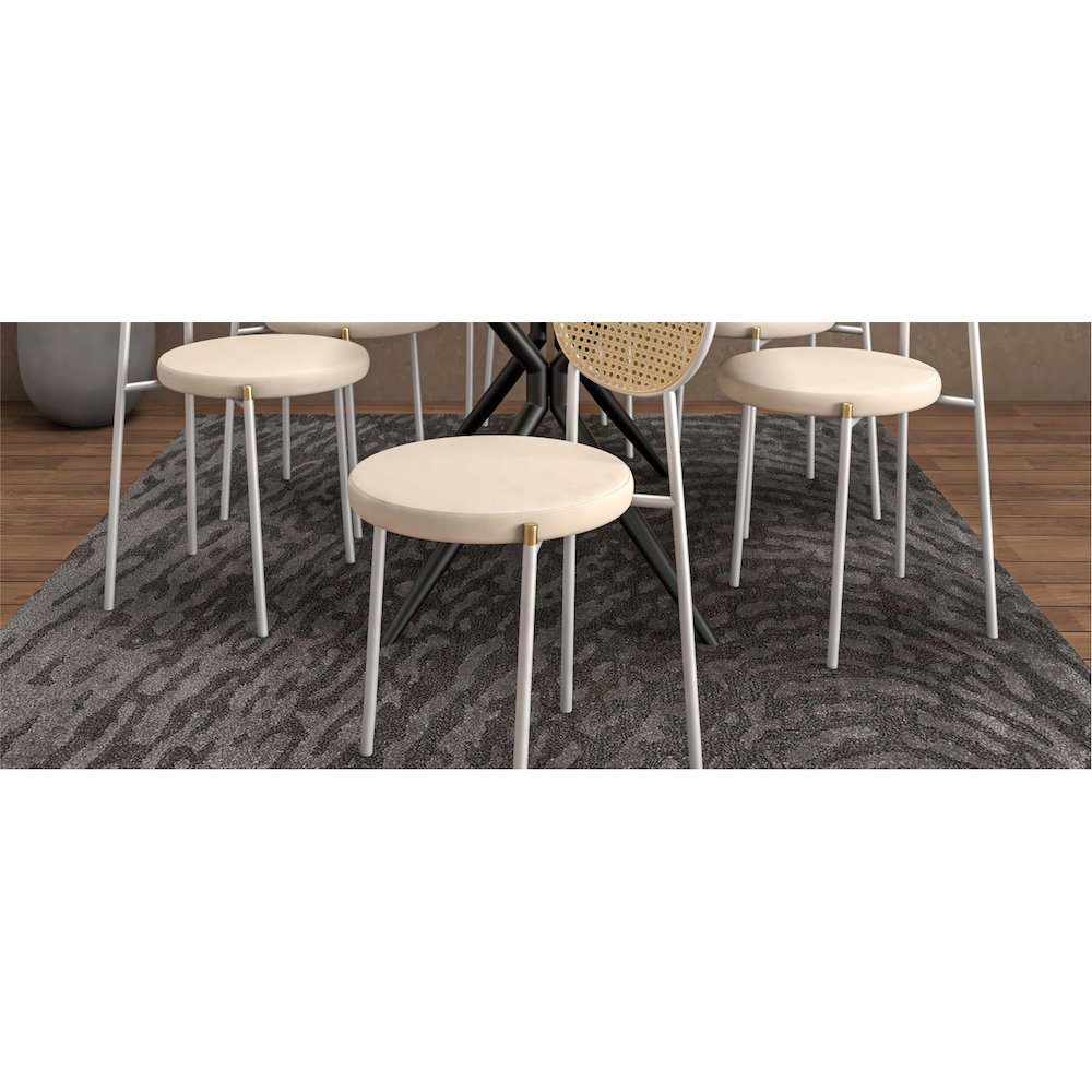 Lume Collection Modern Bar Stool in Burgundy