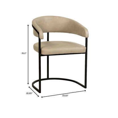 Aero Collection Modern Dining Chair in Toupe