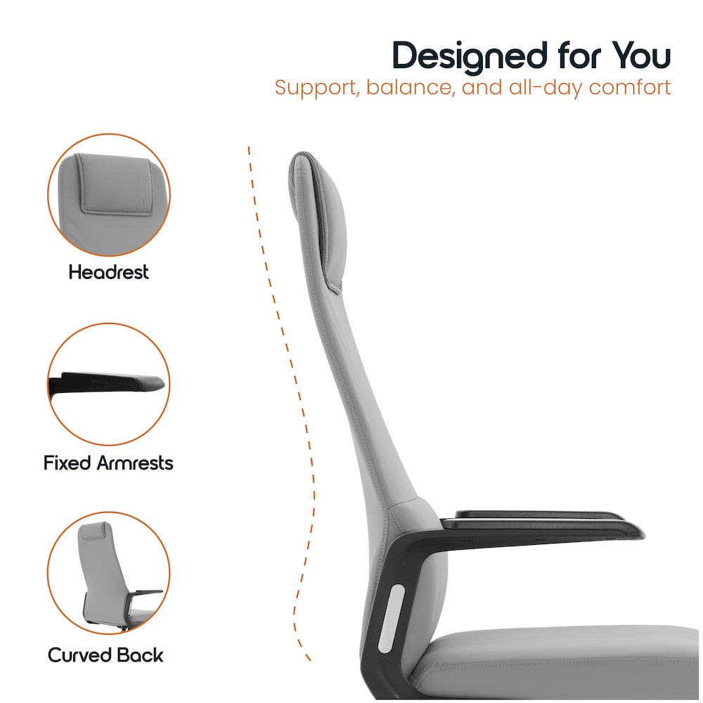 Nexa Collection Modern Office Chair In Grey