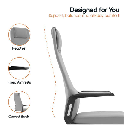 Nexa Collection Modern Office Chair In Grey