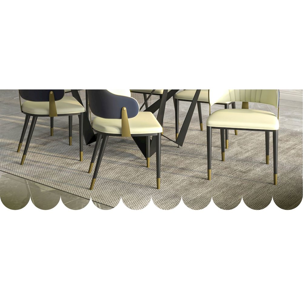 Aria Series Modern Dining Chair in Black Set of 2